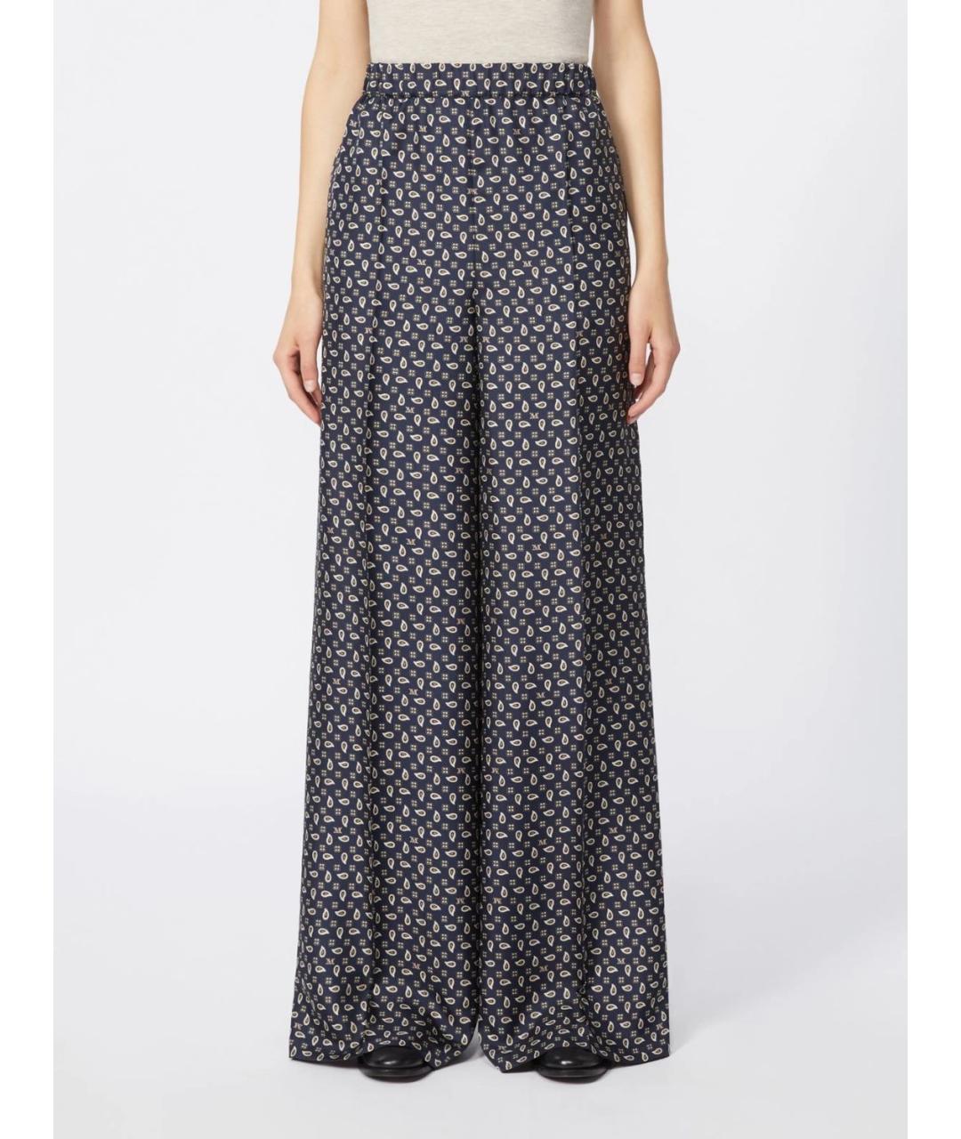 MAX MARA Мульти шелковые прямые брюки, фото 3