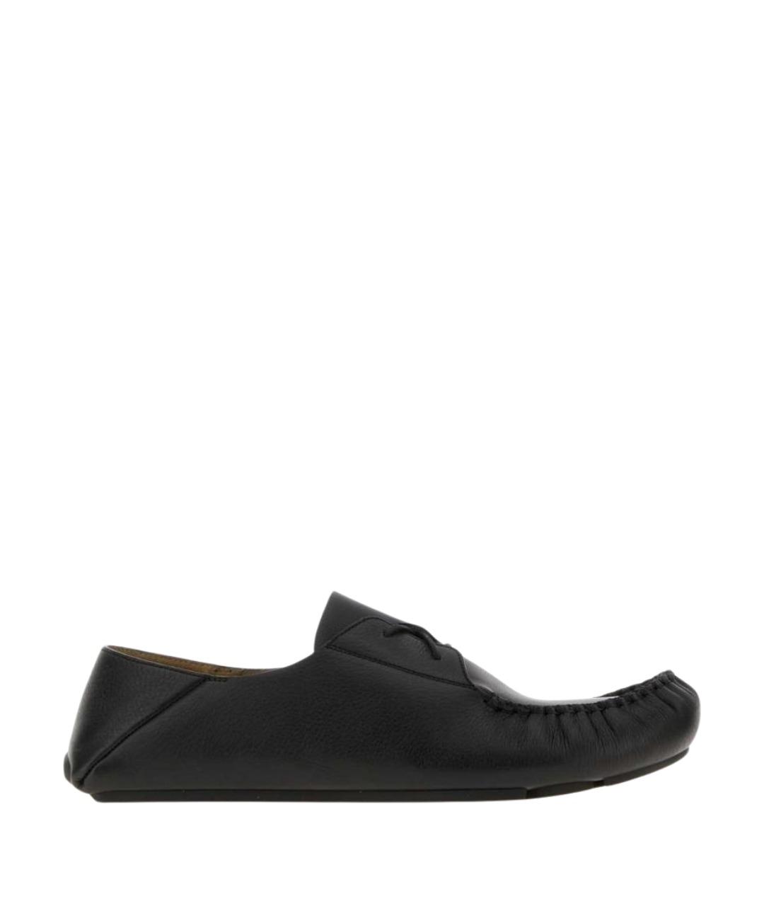 LOEWE Черные кожаные лоферы, фото 1