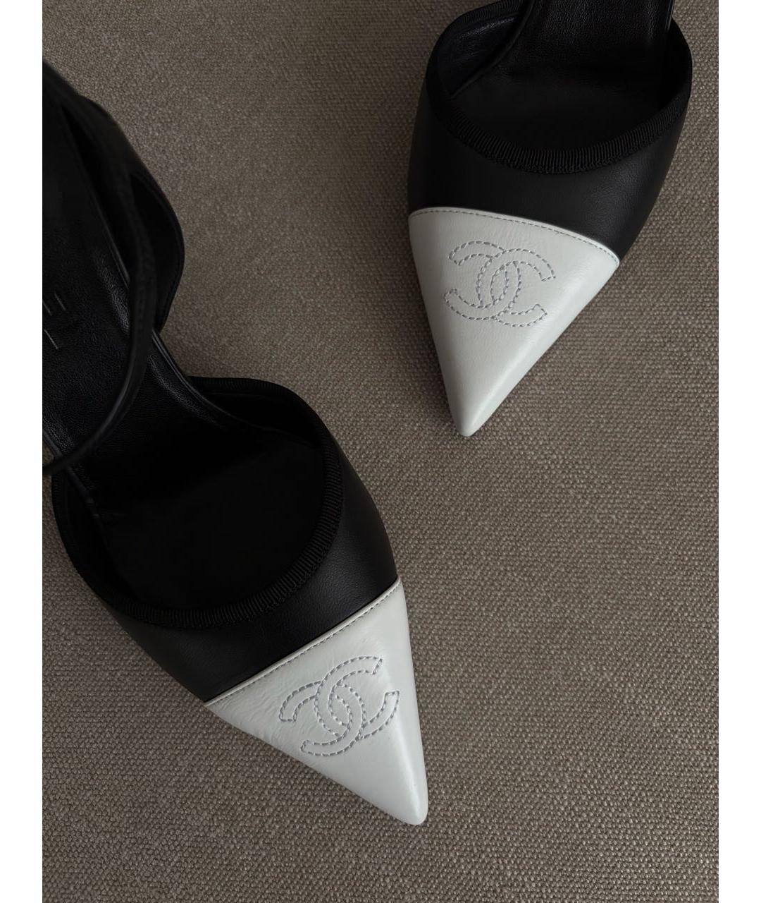 CHANEL Черные кожаные туфли, фото 3