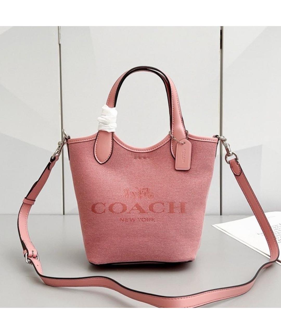 COACH Розовая сумка тоут, фото 6