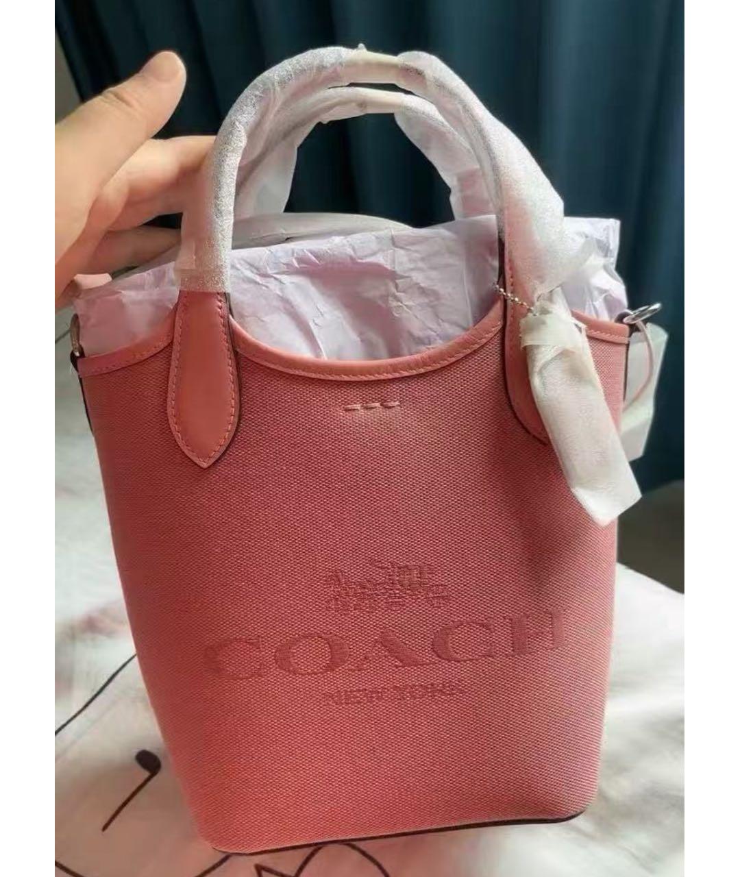 COACH Розовая сумка тоут, фото 5