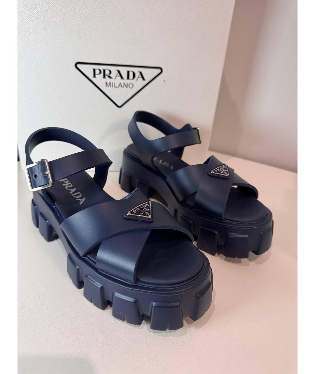 PRADA Синие сандалии, фото 5