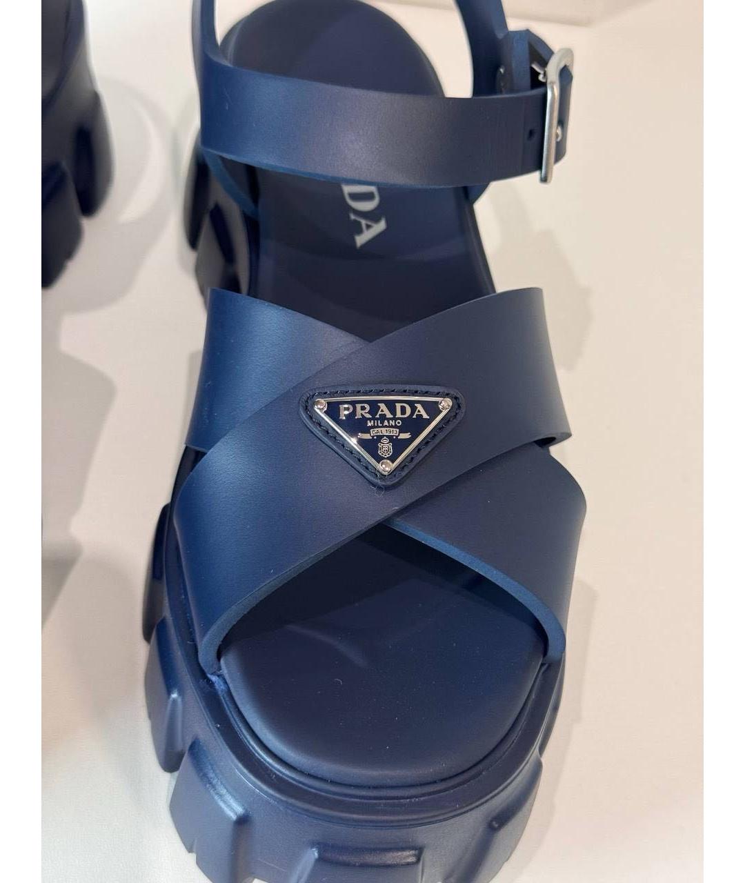 PRADA Синие сандалии, фото 2