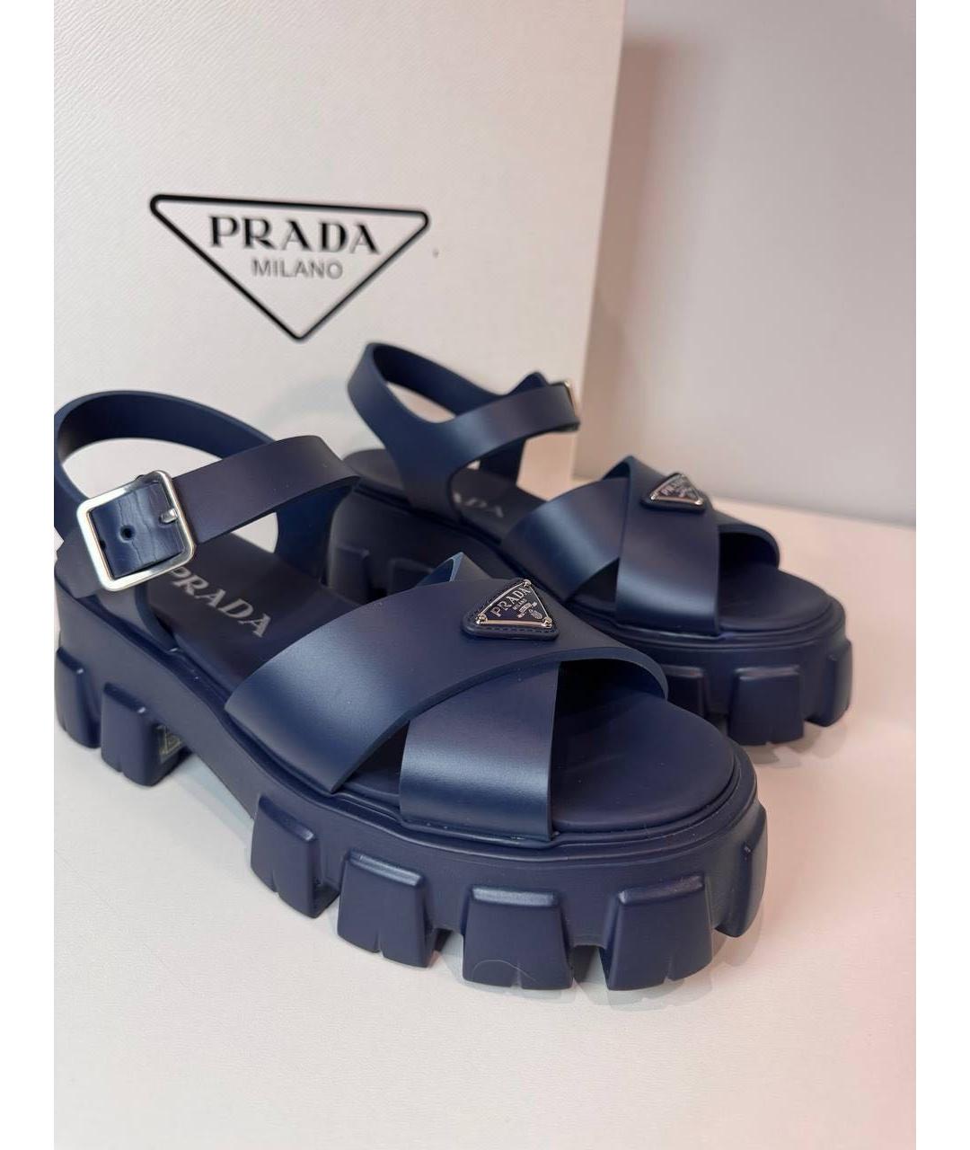 PRADA Синие сандалии, фото 4