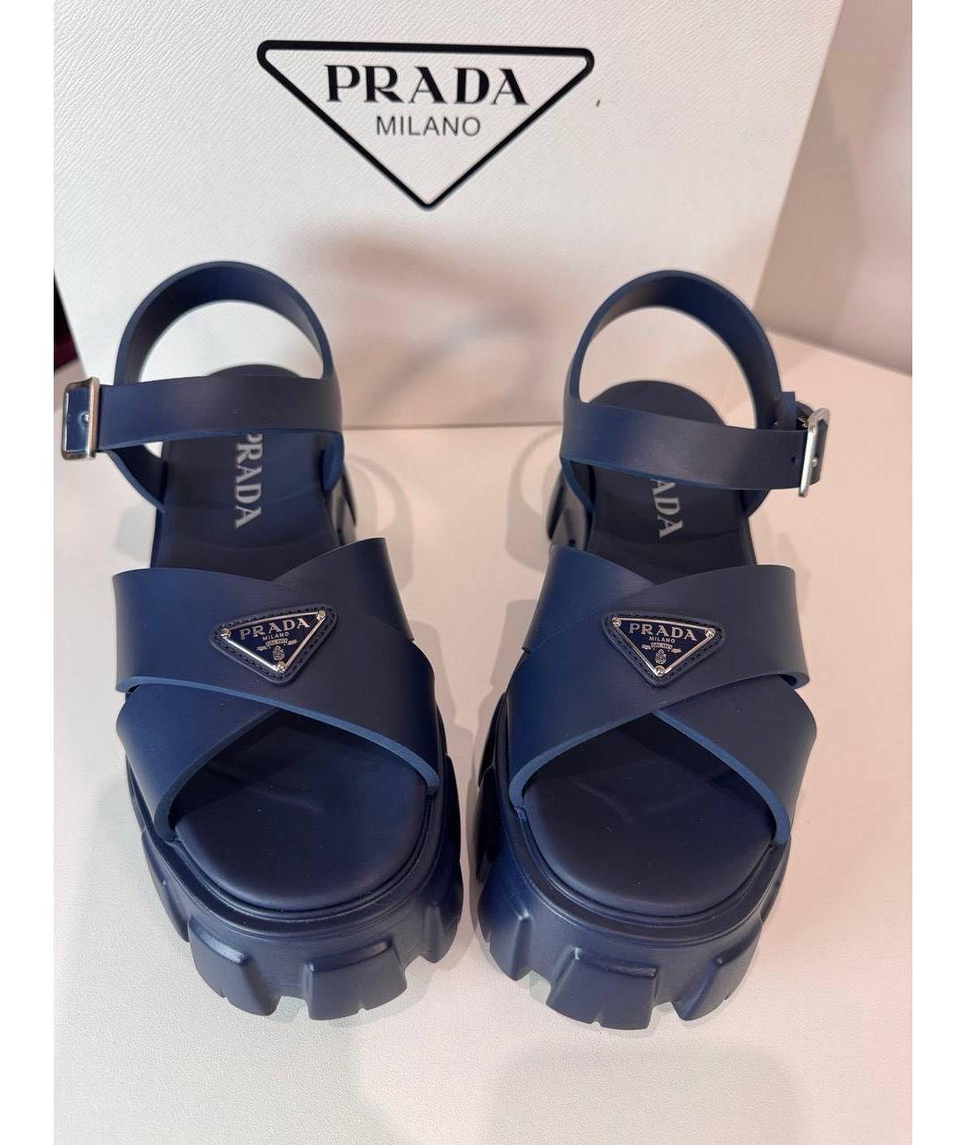 PRADA Синие сандалии, фото 3