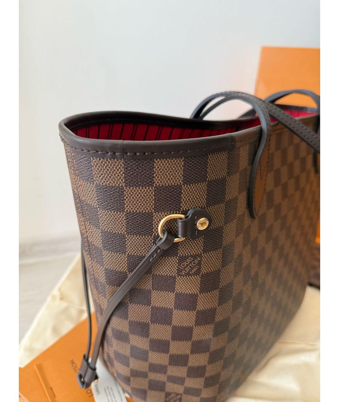 LOUIS VUITTON Коричневая сумка тоут из искусственной кожи, фото 2
