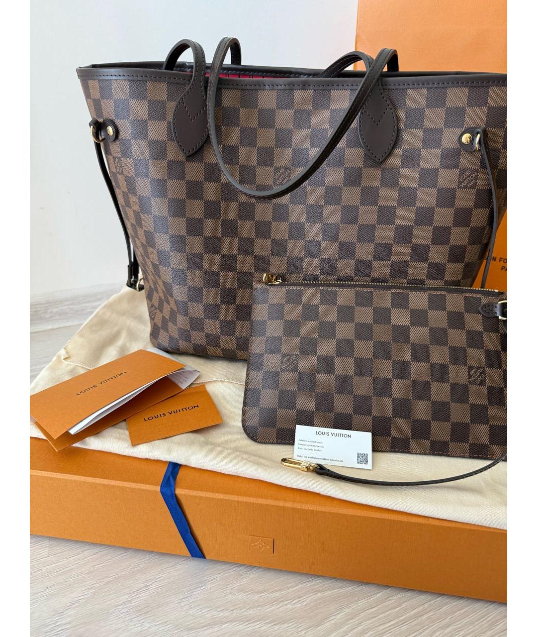LOUIS VUITTON Коричневая сумка тоут из искусственной кожи, фото 4