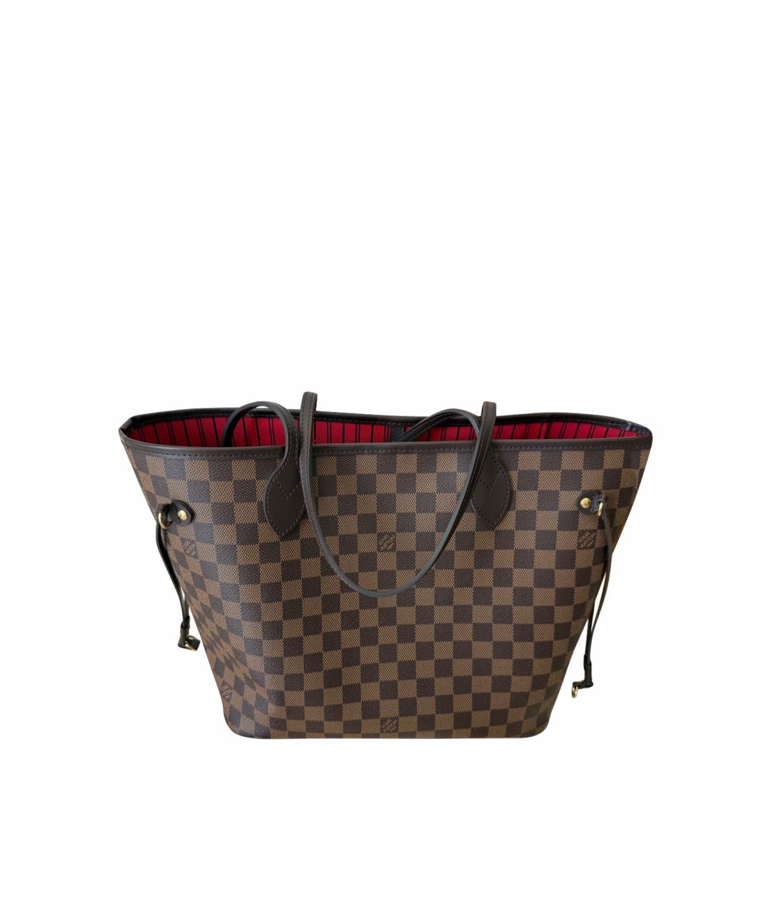 LOUIS VUITTON Коричневая сумка тоут из искусственной кожи, фото 7