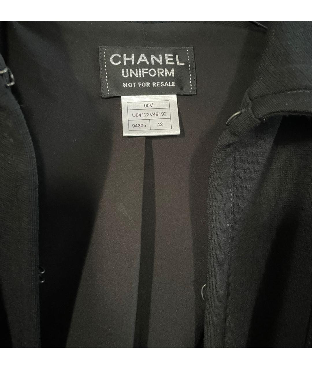 CHANEL Черный шерстяной жакет/пиджак, фото 3