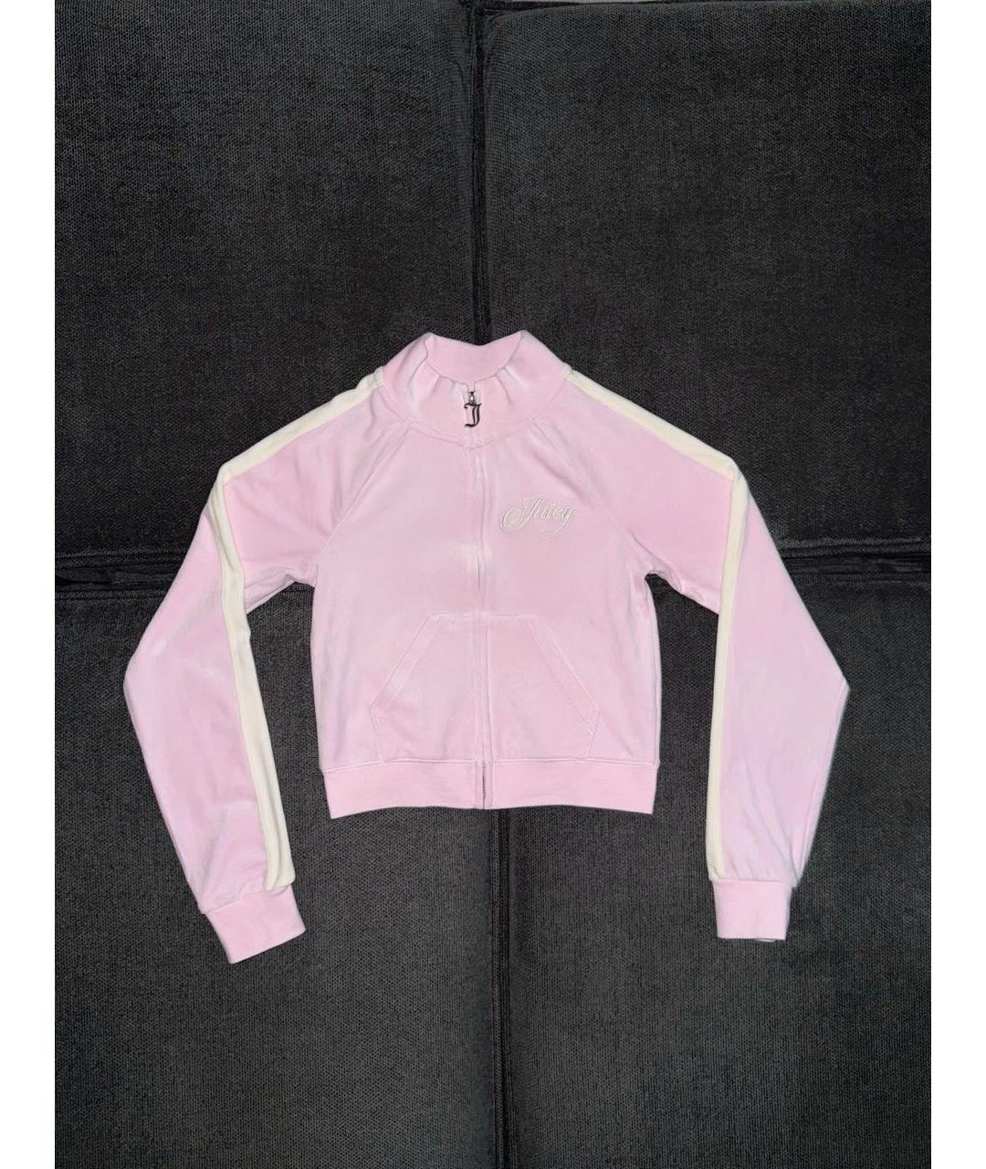 JUICY COUTURE Розовый велюровый костюм с брюками, фото 2