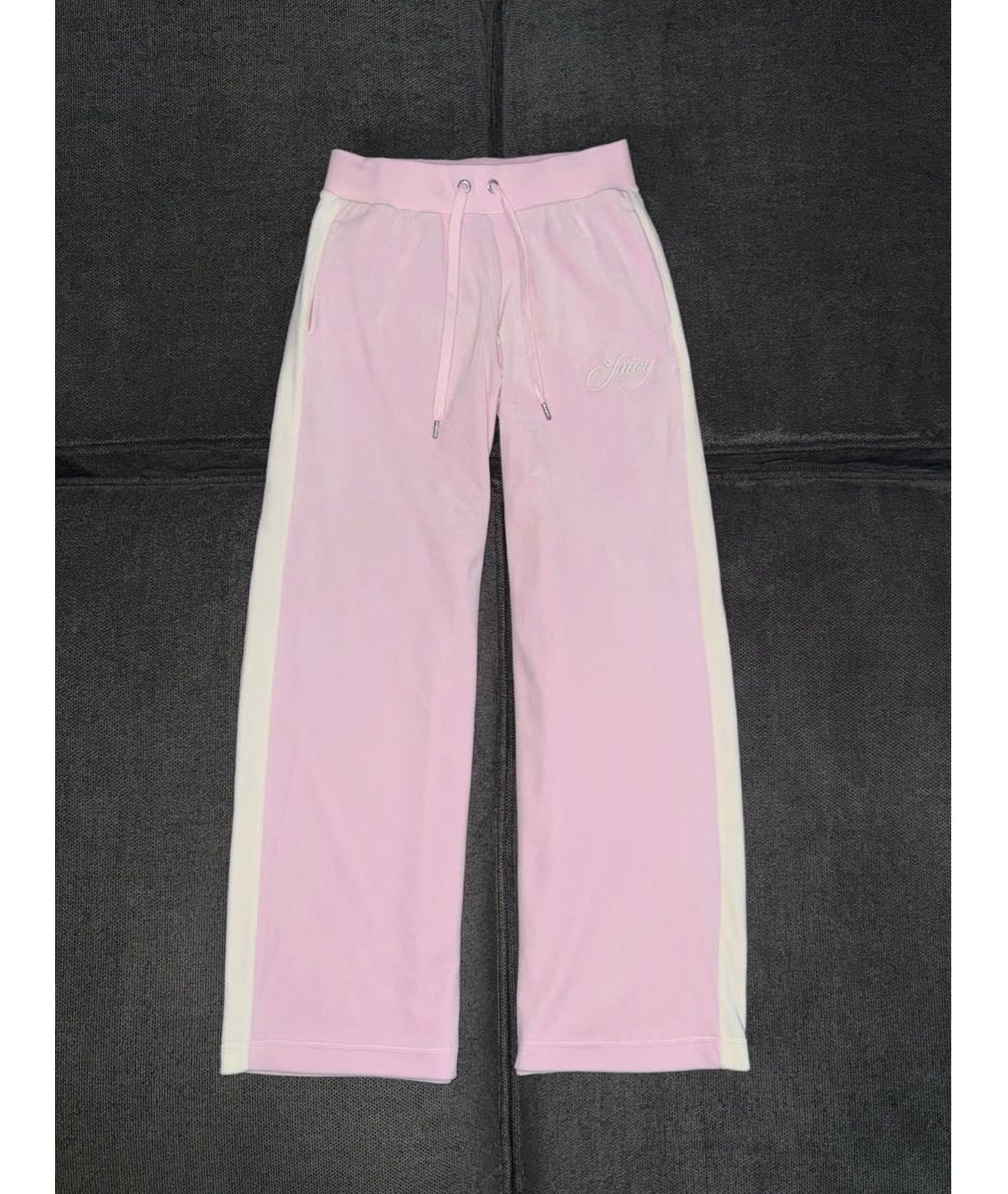 JUICY COUTURE Розовый велюровый костюм с брюками, фото 3