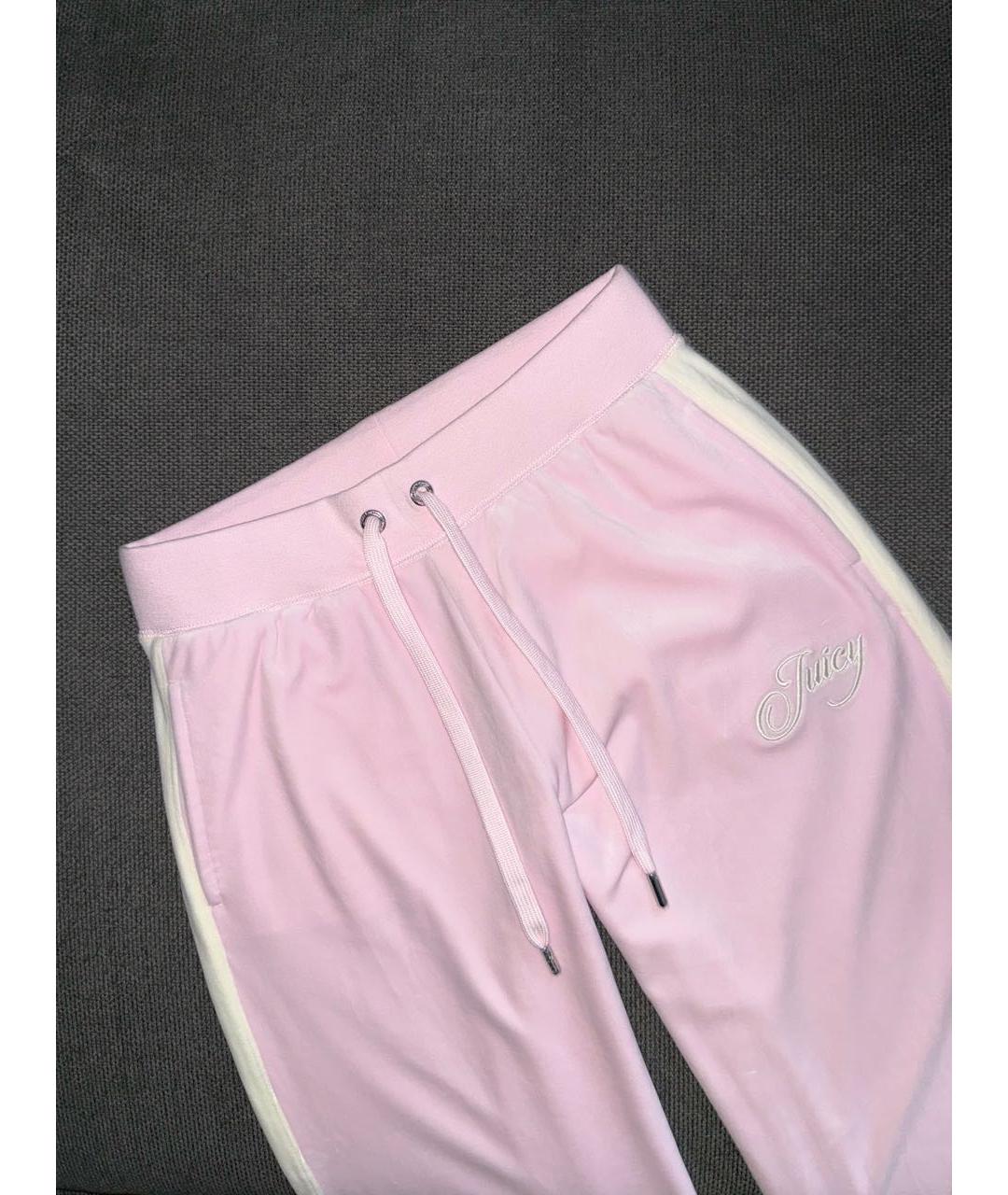JUICY COUTURE Розовый велюровый костюм с брюками, фото 5