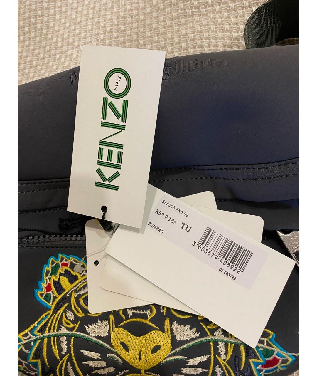 KENZO Серая поясная сумка, фото 8