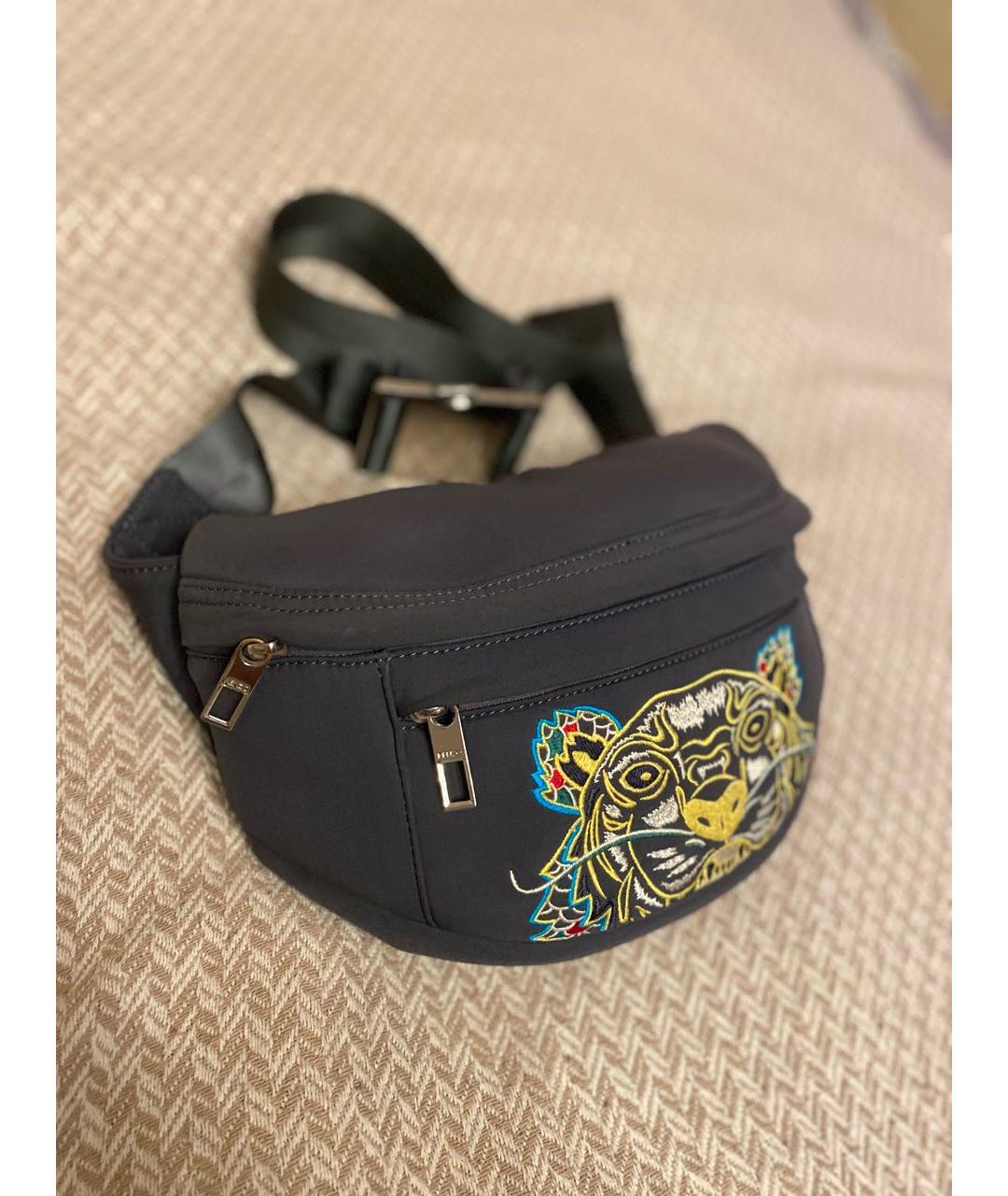 KENZO Серая поясная сумка, фото 3