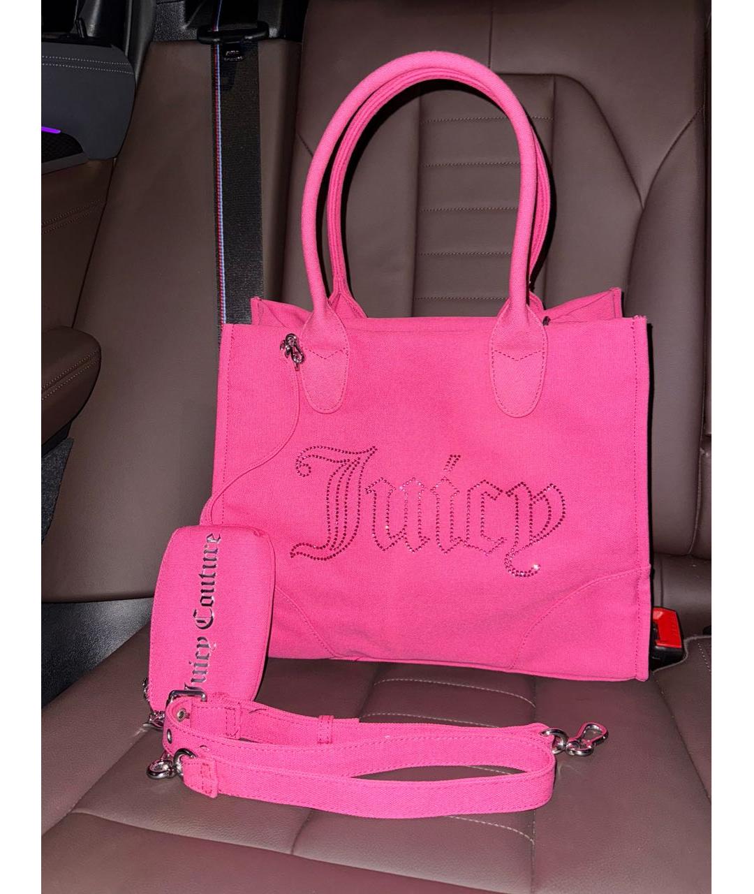 JUICY COUTURE Розовая сумка тоут, фото 6