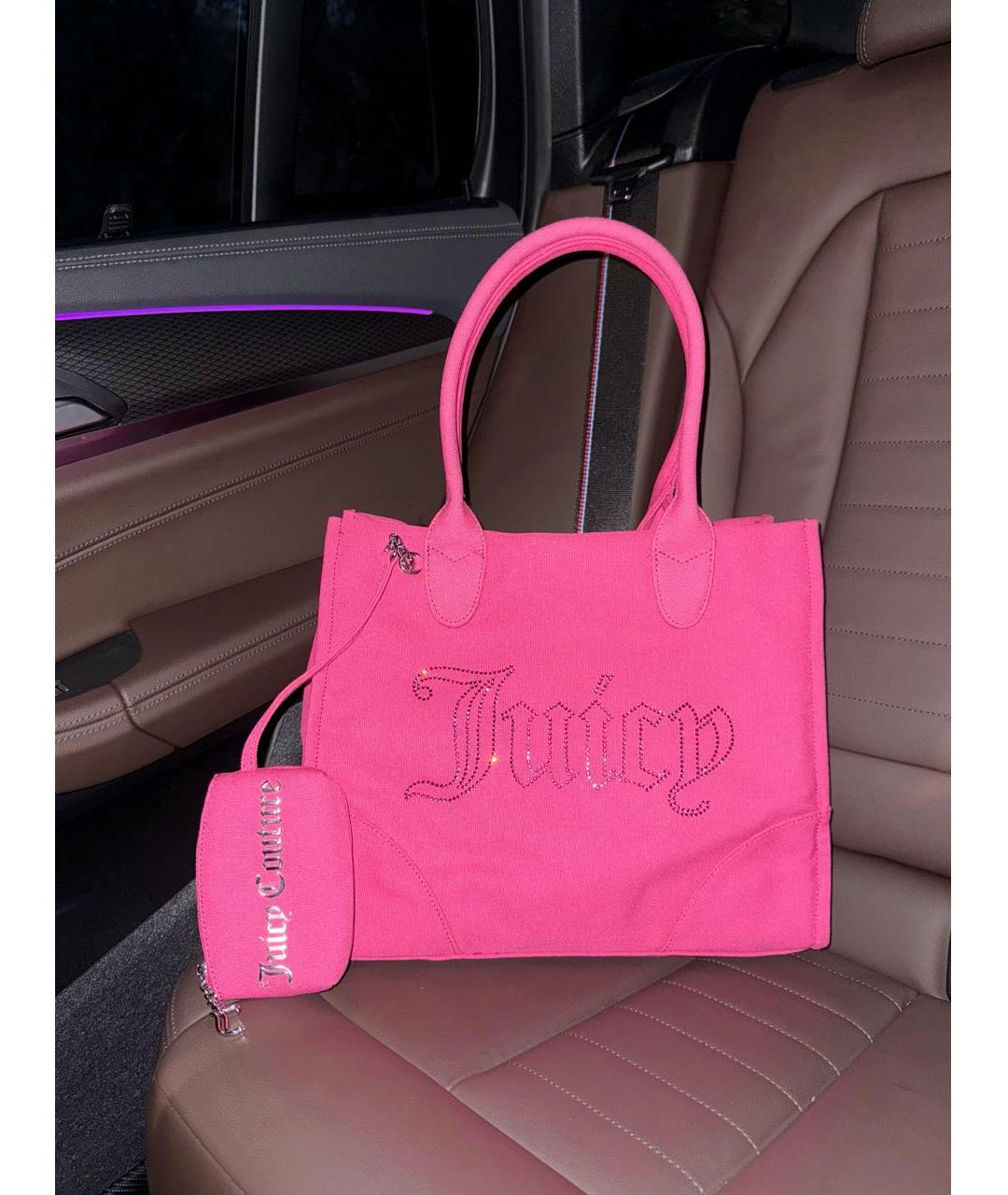 JUICY COUTURE Розовая сумка тоут, фото 2