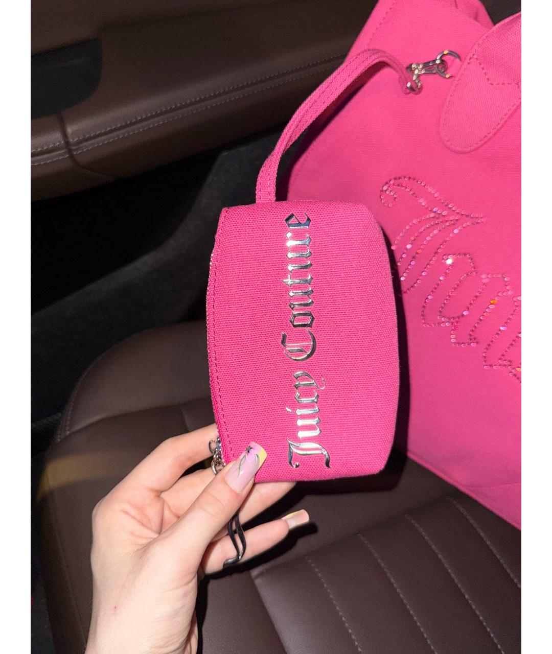 JUICY COUTURE Розовая сумка тоут, фото 3
