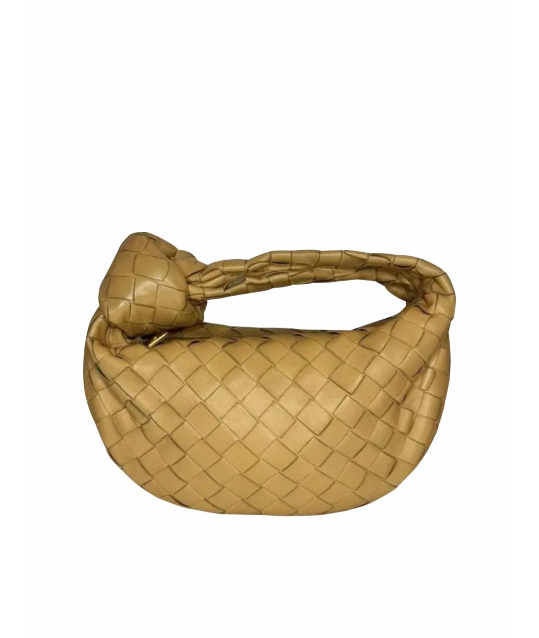 BOTTEGA VENETA Бежевая кожаная сумка с короткими ручками, фото 1