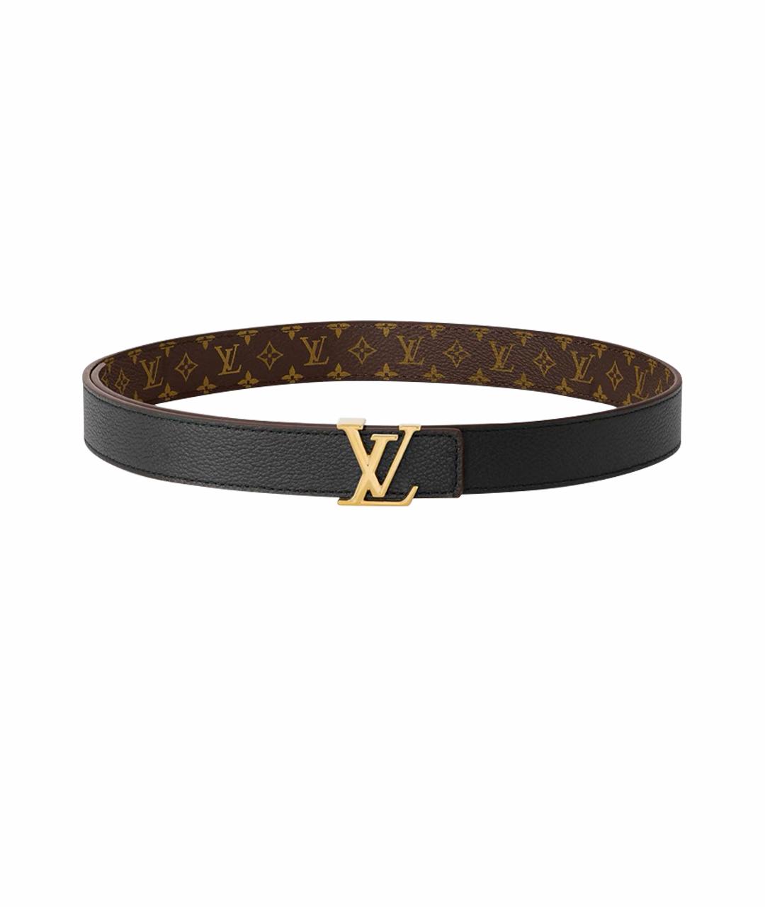 LOUIS VUITTON Черный кожаный ремень, фото 1