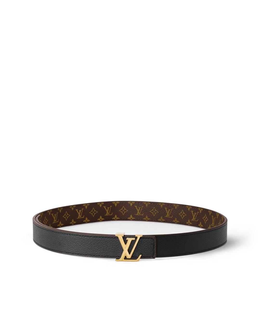 LOUIS VUITTON Черный кожаный ремень, фото 6