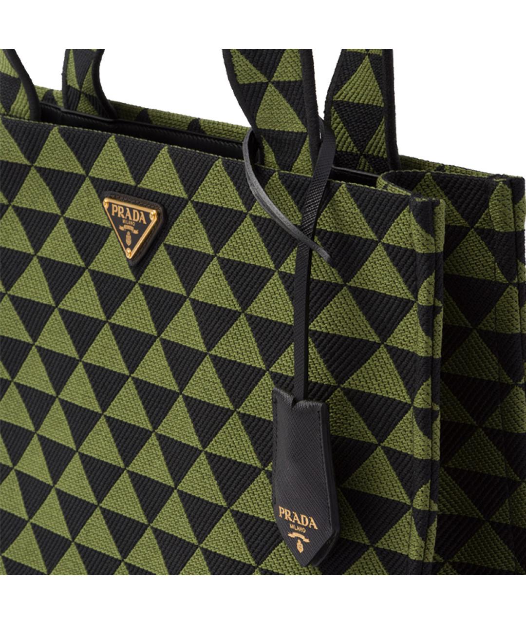 PRADA Зеленая тканевая сумка на плечо, фото 4