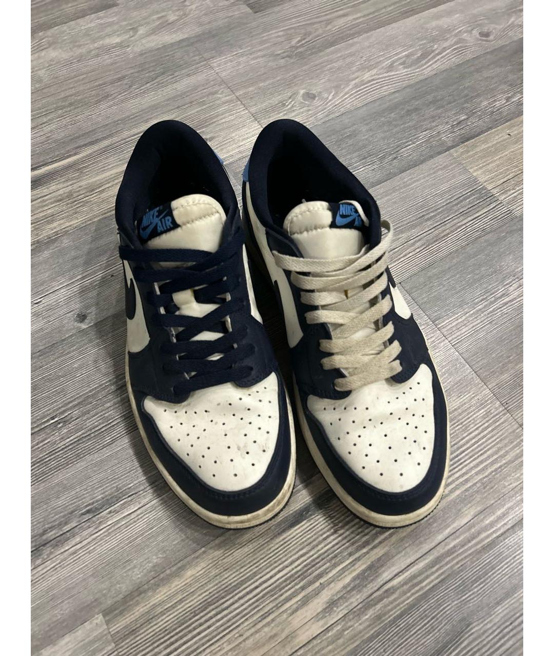 NIKE Белые кожаные низкие кроссовки / кеды, фото 2