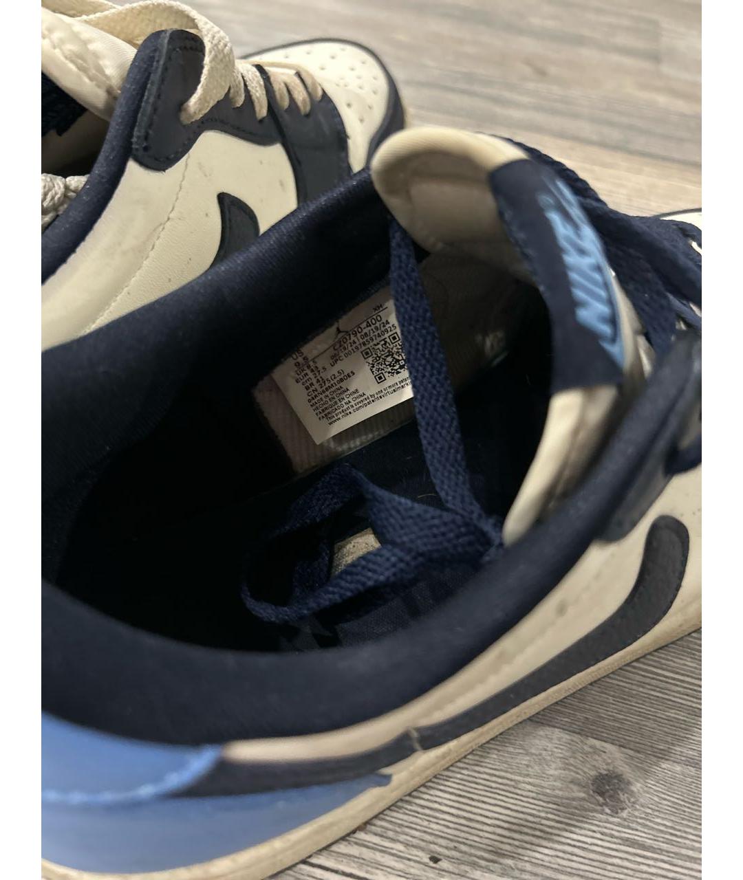 NIKE Белые кожаные низкие кроссовки / кеды, фото 3