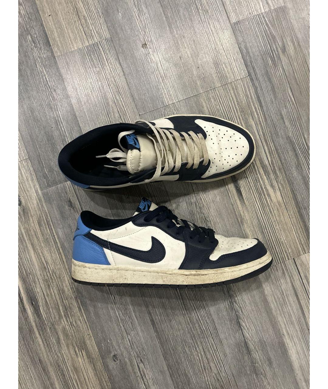 NIKE Белые кожаные низкие кроссовки / кеды, фото 4