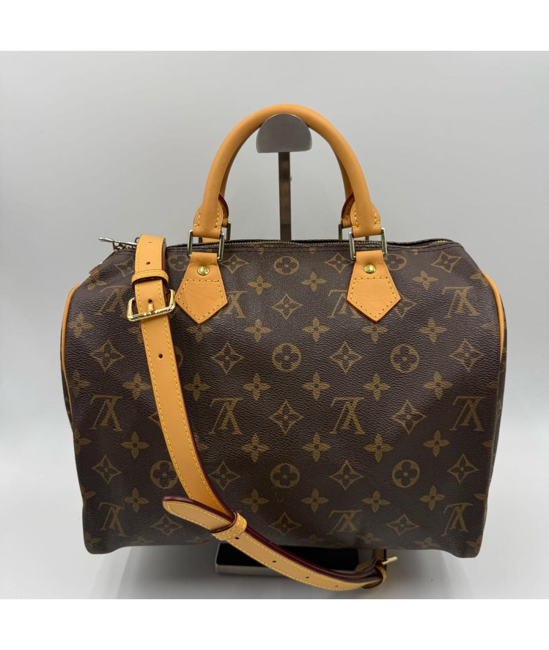 LOUIS VUITTON Кожаная сумка с короткими ручками, фото 9