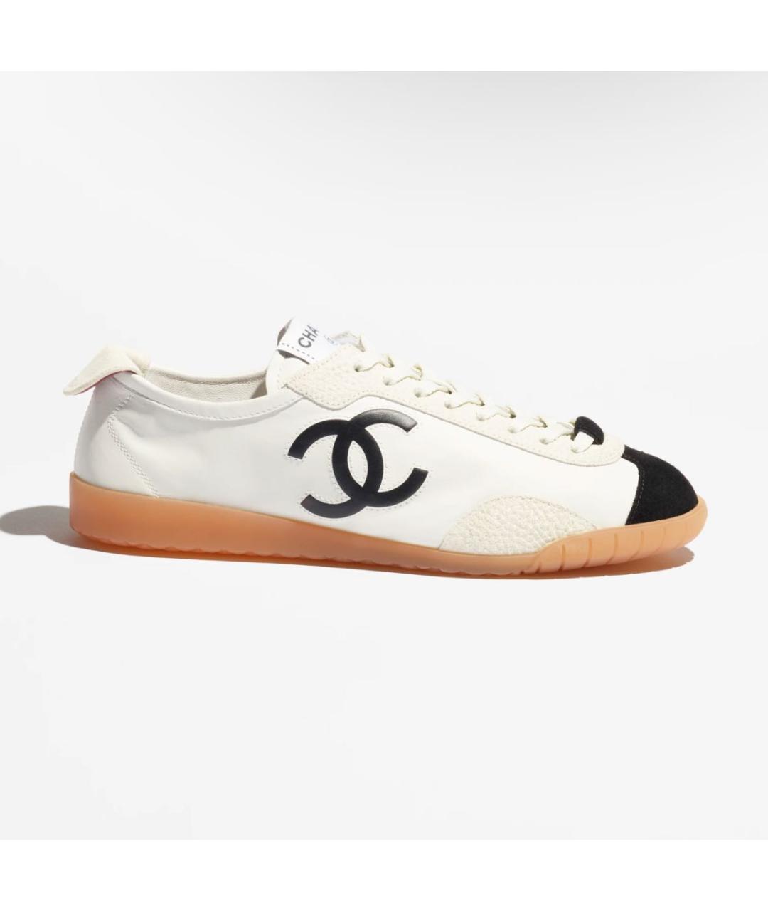 CHANEL Белые кожаные кеды, фото 5