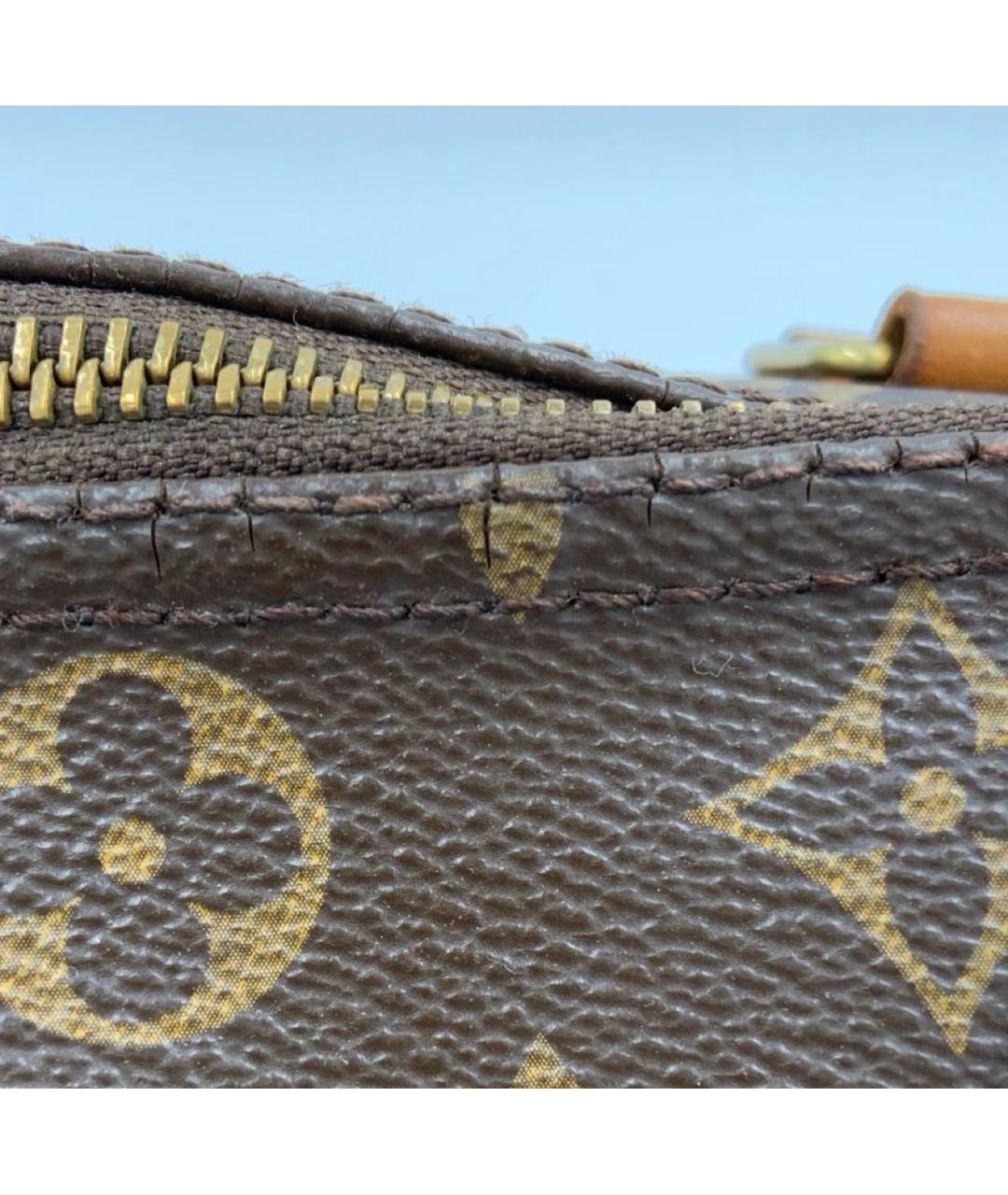 LOUIS VUITTON Коричневая сумка с короткими ручками из искусственной кожи, фото 7