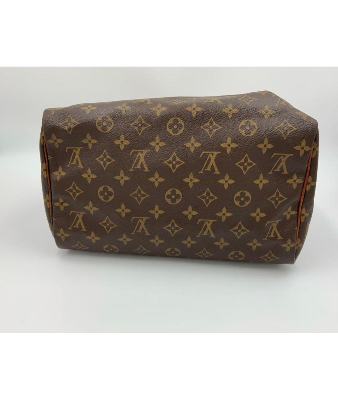 LOUIS VUITTON Коричневая сумка с короткими ручками из искусственной кожи, фото 3