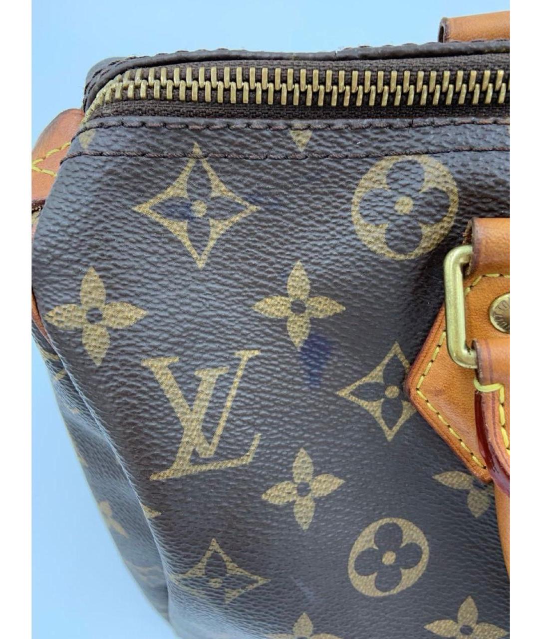 LOUIS VUITTON Коричневая сумка с короткими ручками из искусственной кожи, фото 6