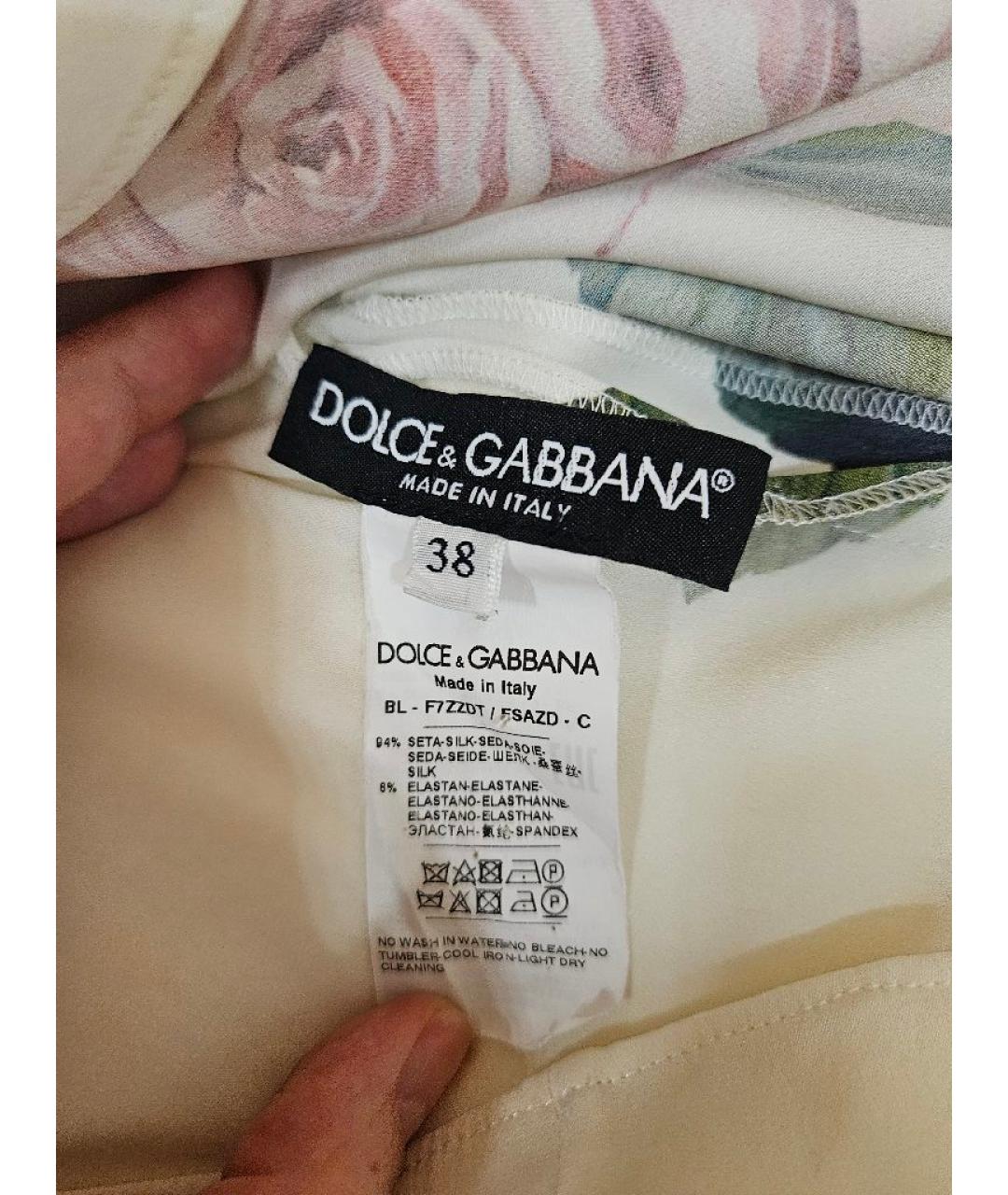 DOLCE&GABBANA Мульти шелковая блузы, фото 4