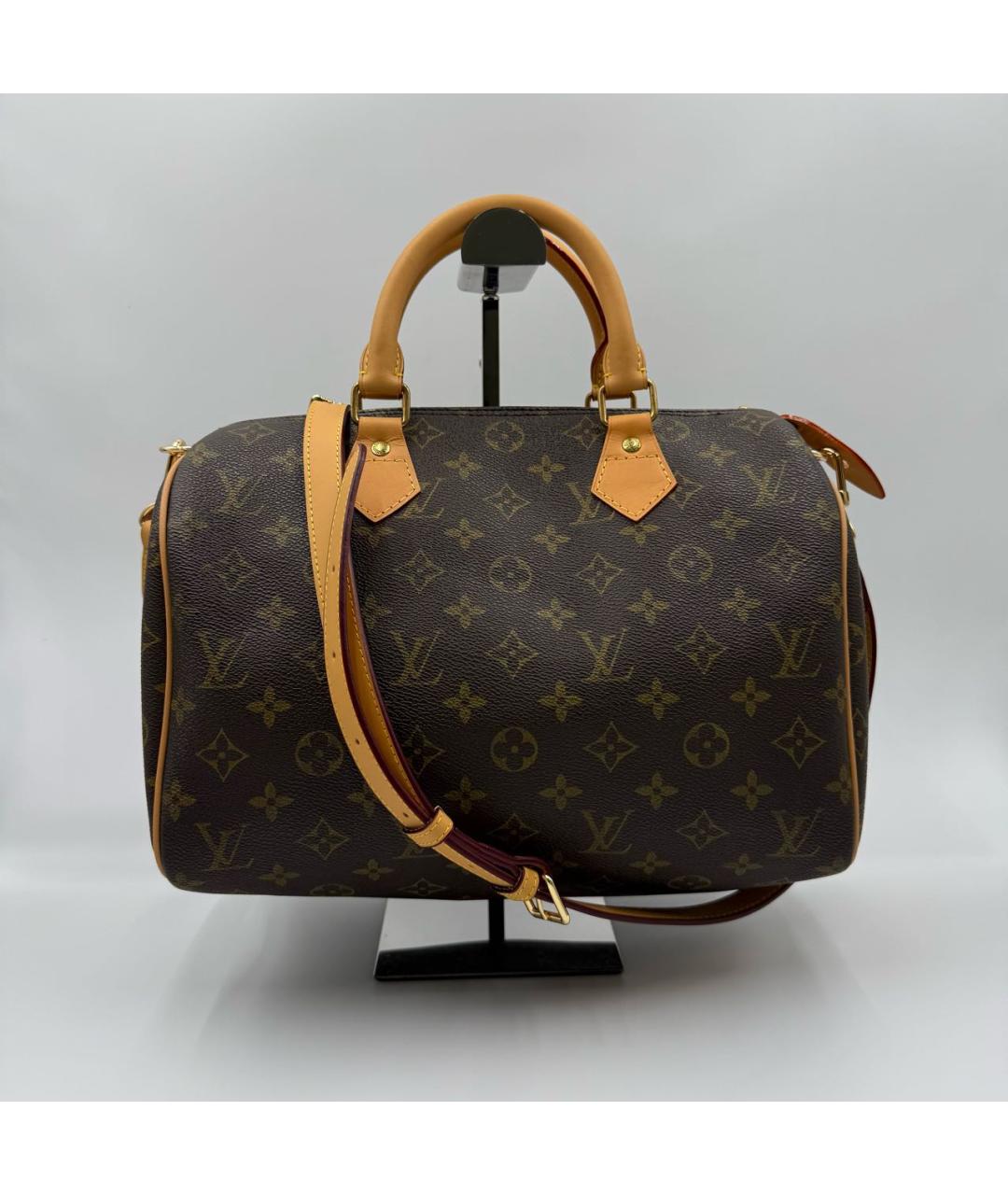 LOUIS VUITTON Кожаная сумка с короткими ручками, фото 9