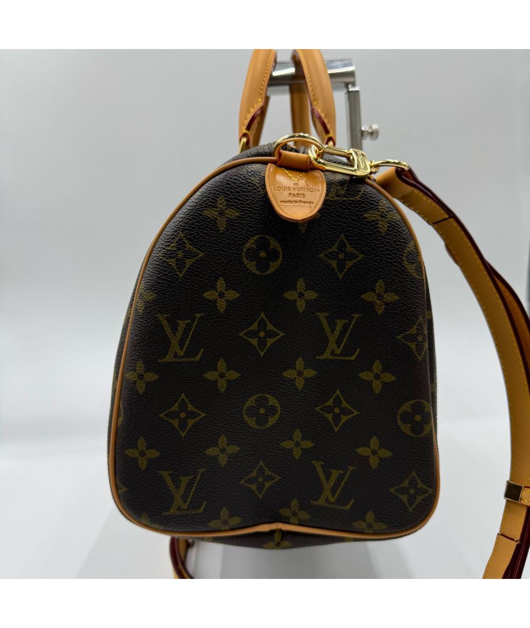 LOUIS VUITTON Кожаная сумка с короткими ручками, фото 4