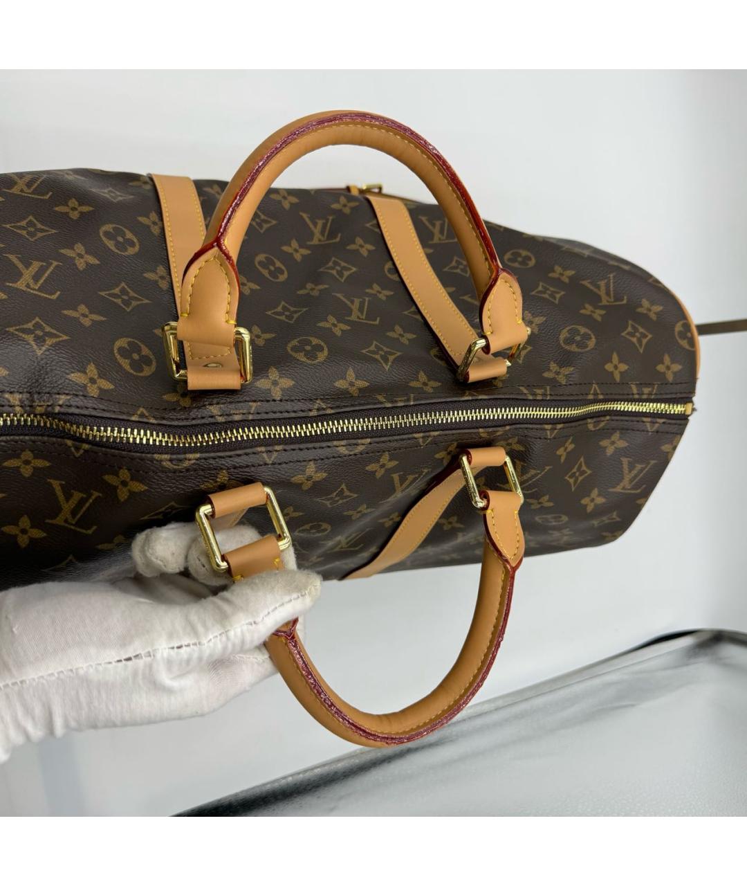 LOUIS VUITTON Кожаная дорожная/спортивная сумка, фото 3