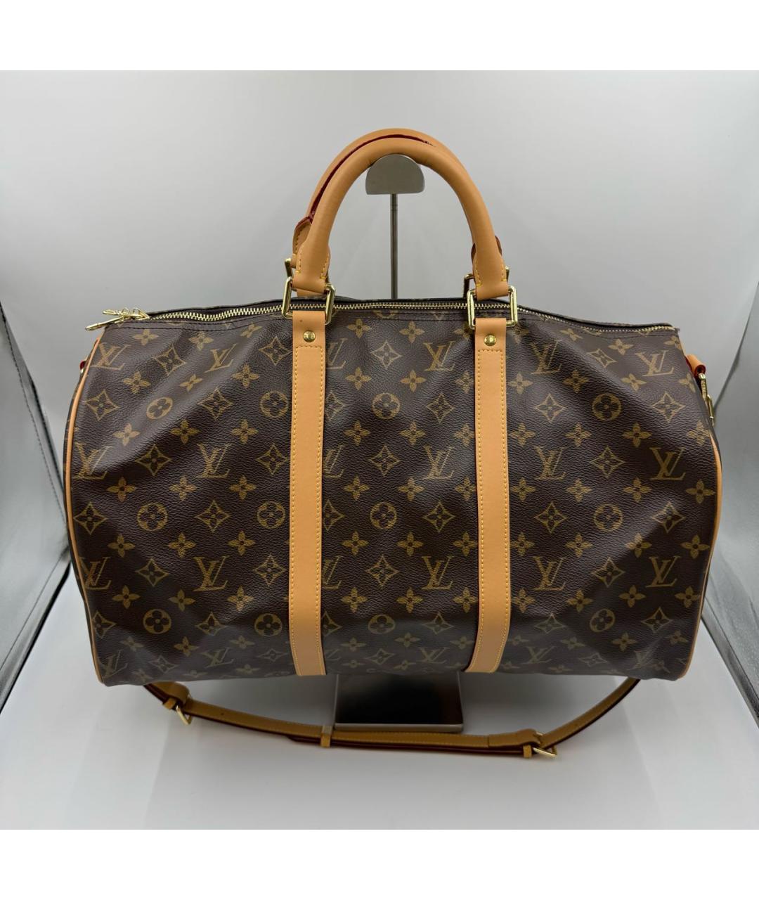 LOUIS VUITTON Кожаная дорожная/спортивная сумка, фото 9