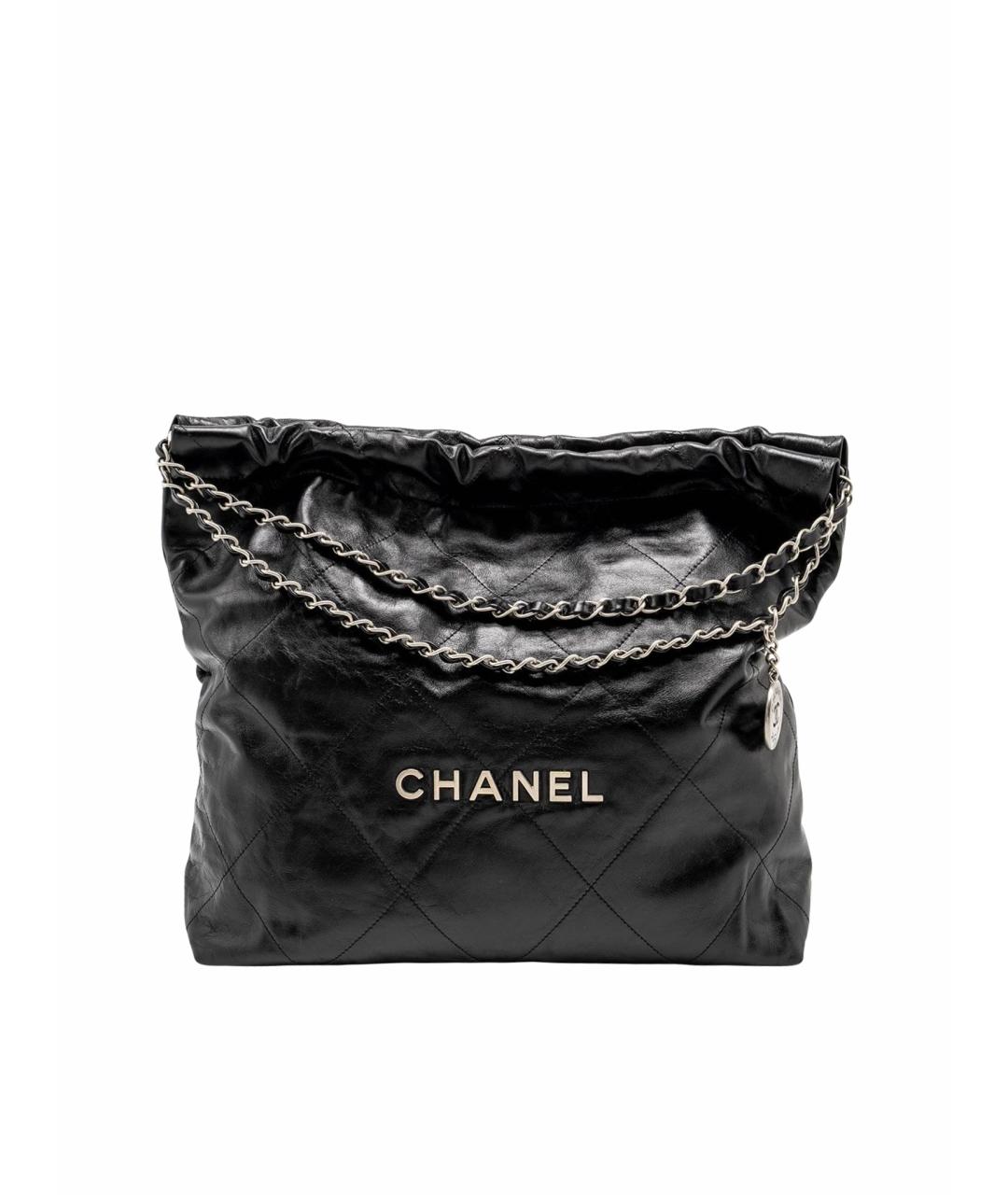 CHANEL Черная кожаная сумка тоут, фото 1