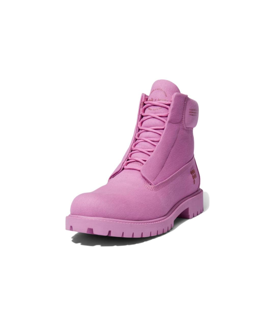 TIMBERLAND Розовые замшевые высокие ботинки, фото 4