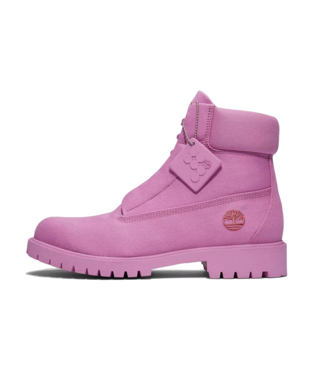 TIMBERLAND Розовые замшевые высокие ботинки, фото 6