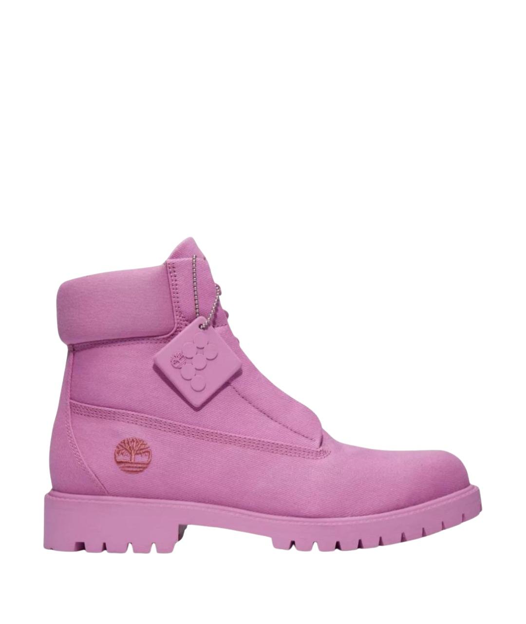 TIMBERLAND Розовые замшевые высокие ботинки, фото 1