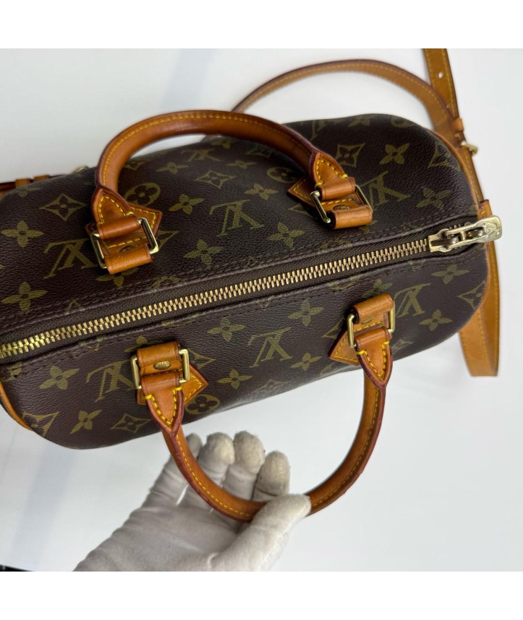 LOUIS VUITTON Кожаная сумка с короткими ручками, фото 7