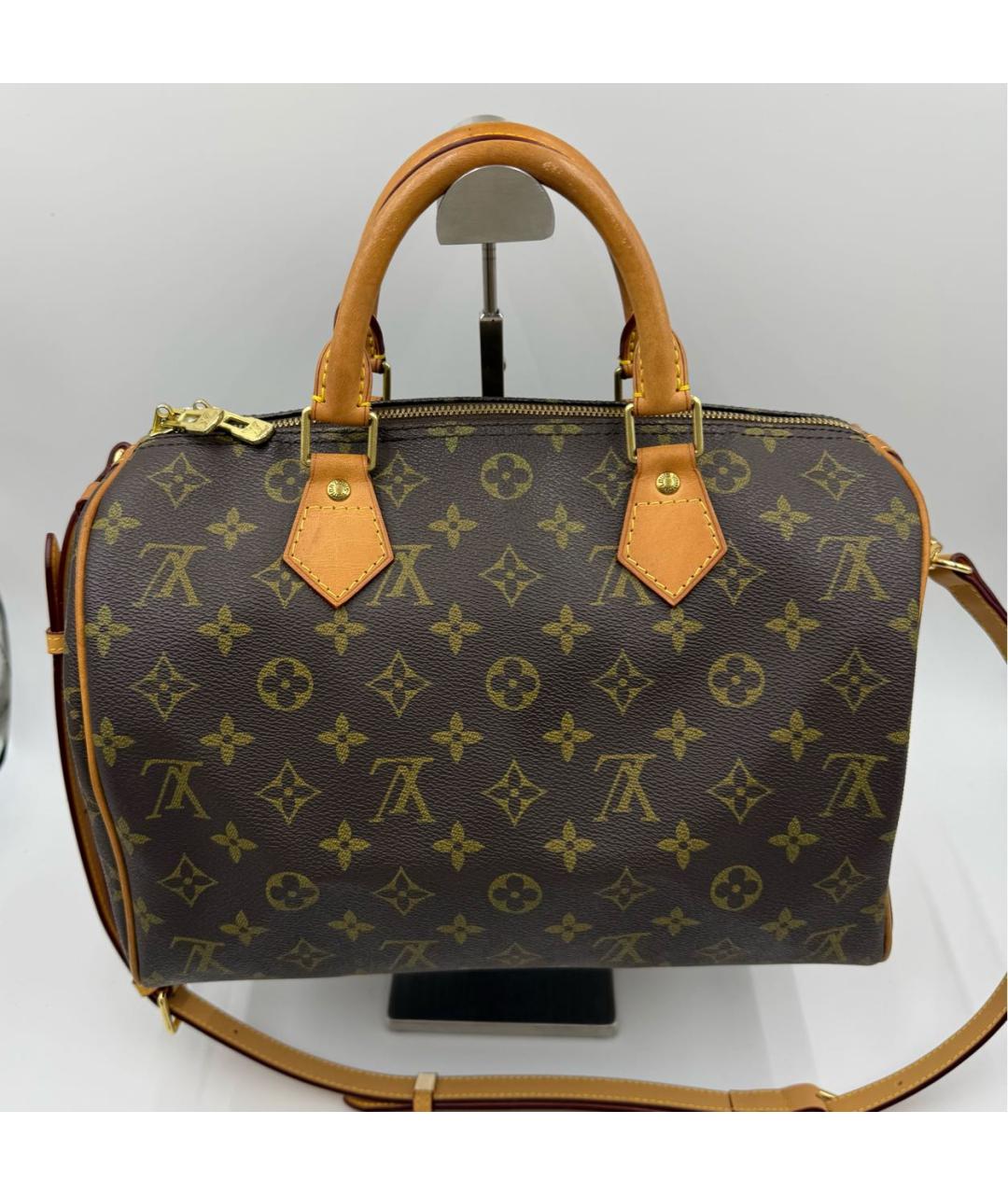 LOUIS VUITTON Кожаная сумка с короткими ручками, фото 8