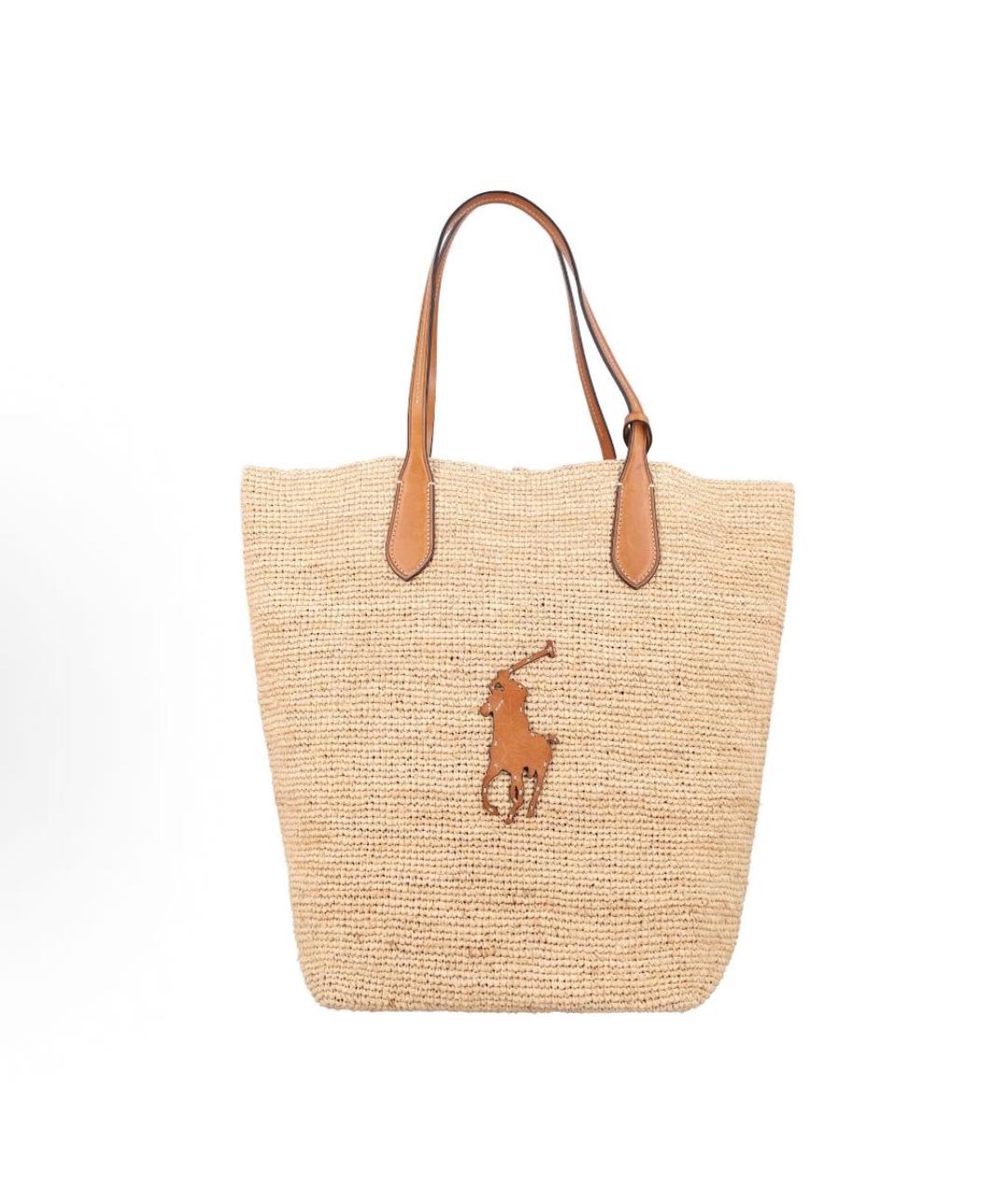 POLO RALPH LAUREN Бежевая сумка тоут, фото 8