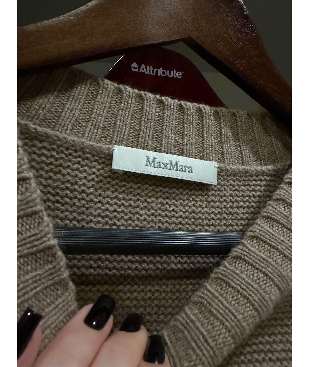 MAX MARA Бежевый кашемировый джемпер / свитер, фото 3