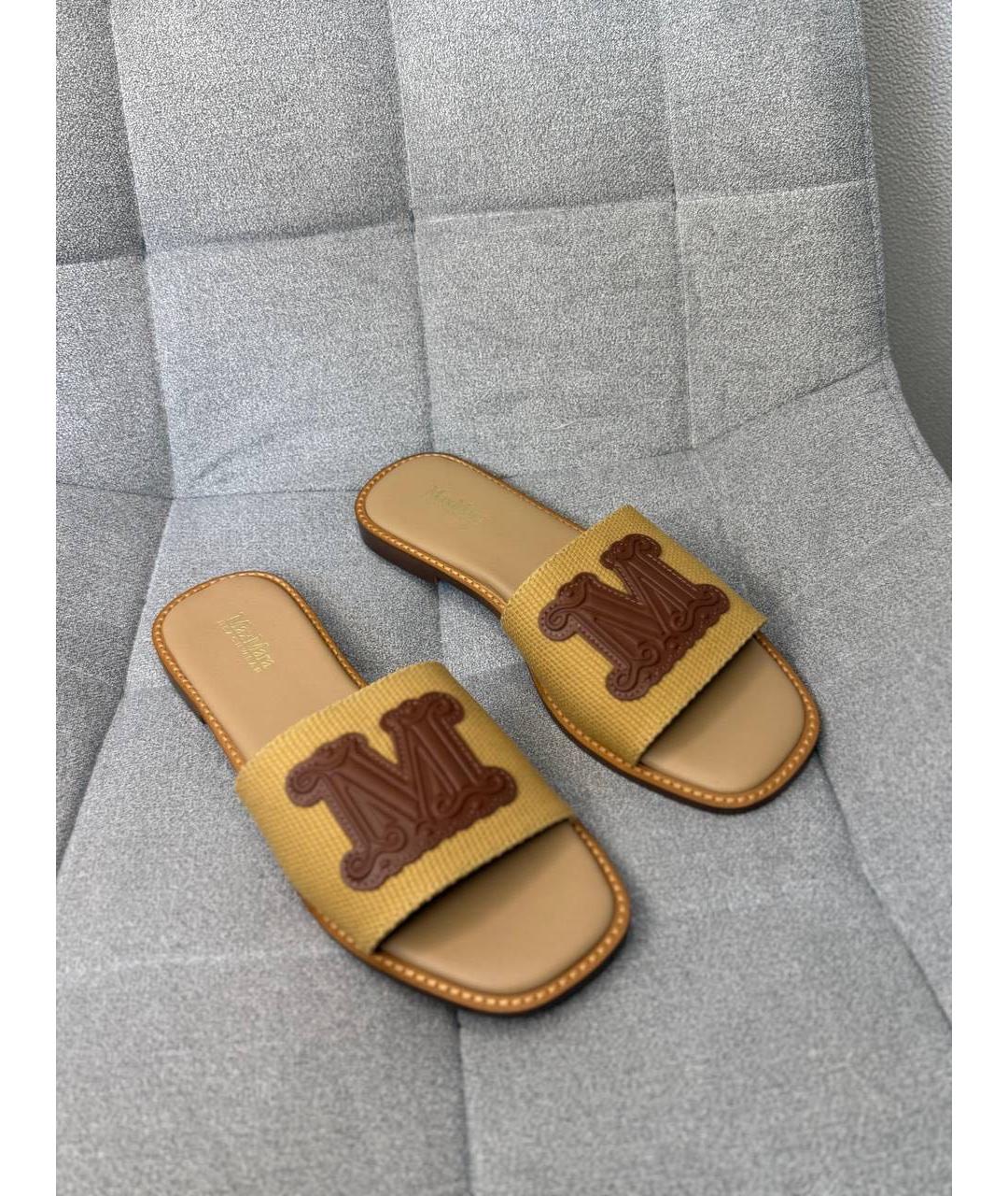 MAX MARA Коричневые шлепанцы, фото 7