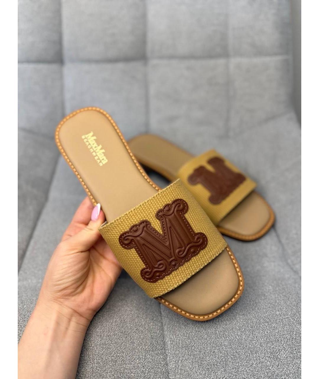 MAX MARA Коричневые шлепанцы, фото 2