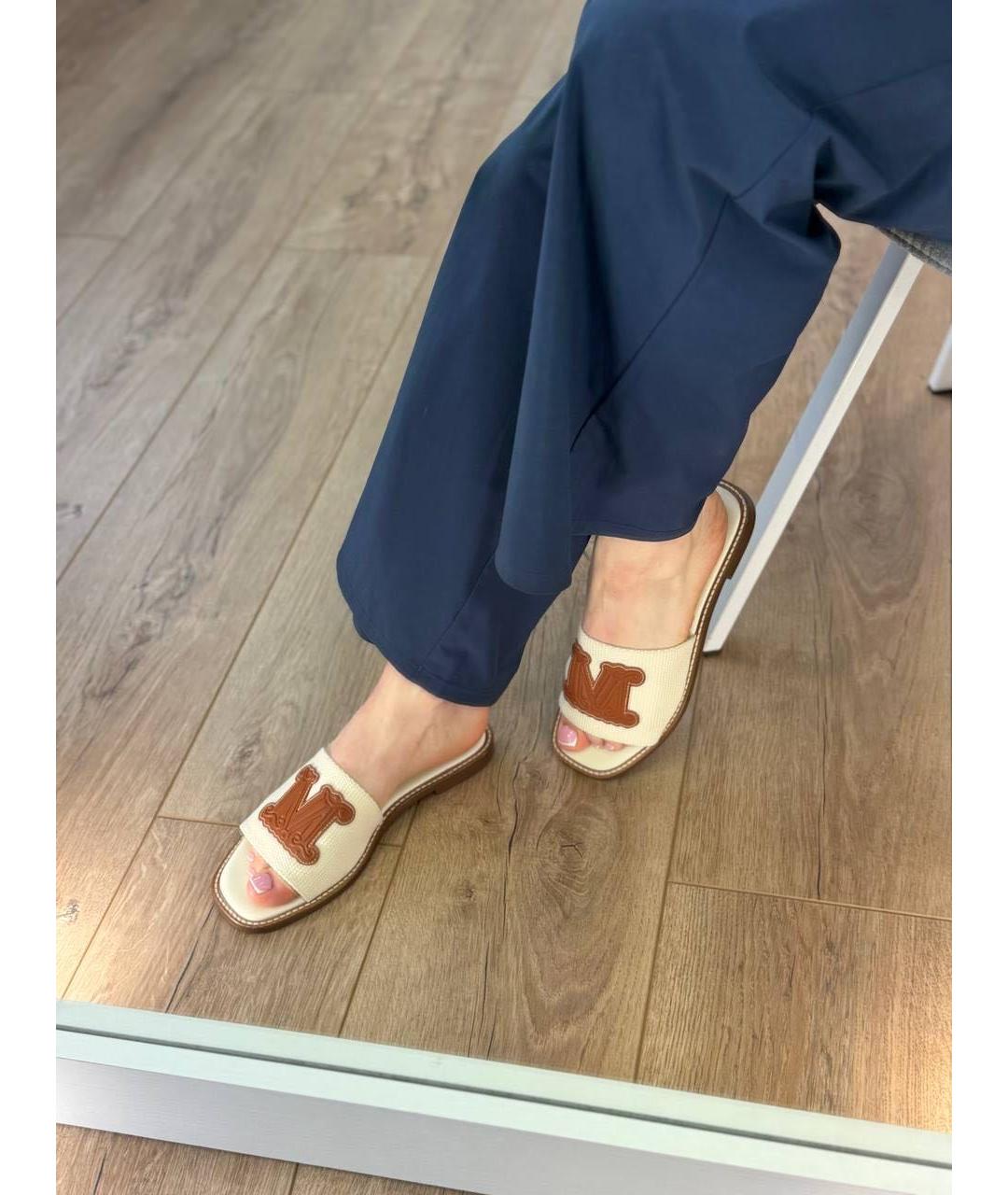 MAX MARA Бежевые шлепанцы, фото 8