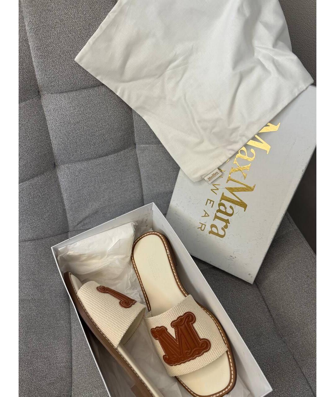 MAX MARA Бежевые шлепанцы, фото 6
